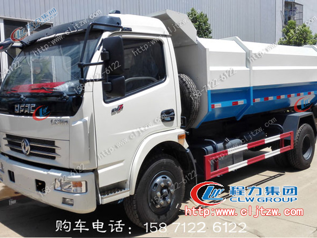 程力專汽東風多利卡6方掛桶垃圾車